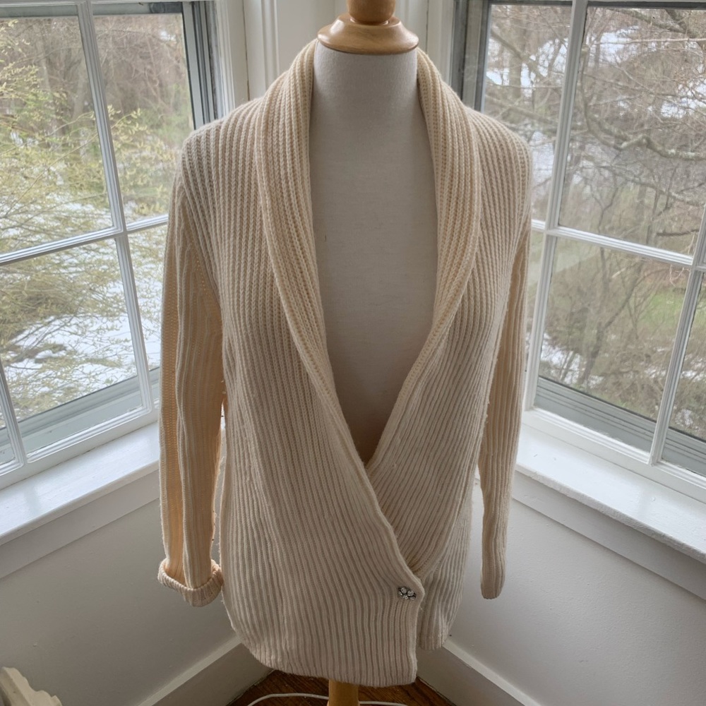 ANN TAYLOR cozy alpaca blend crossover cardigan - Picture 2 of 13